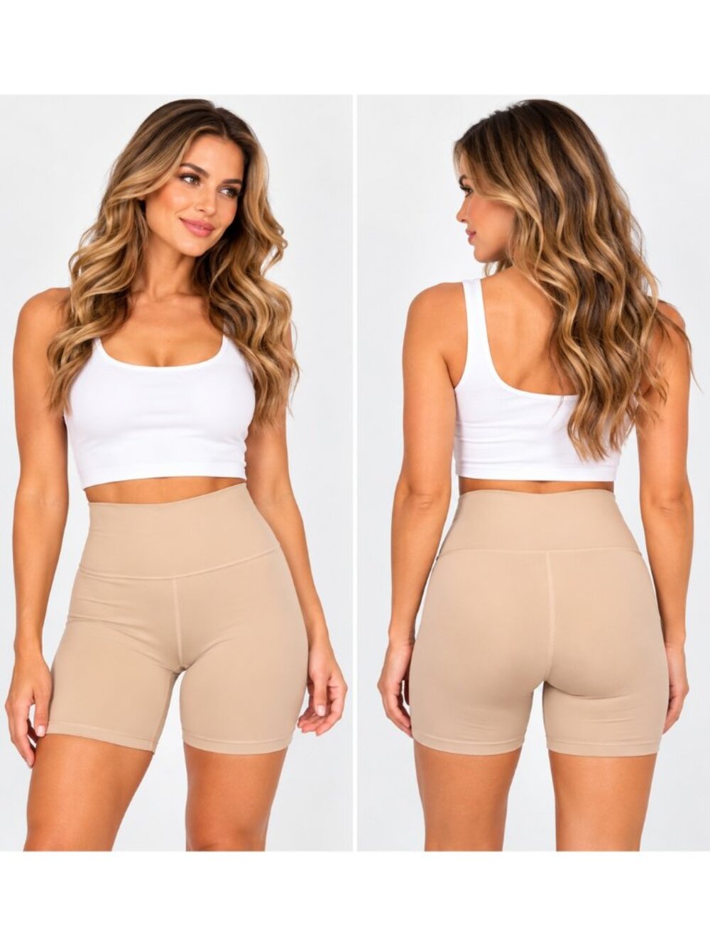 🤎 SKIMS High-Waisted Shapewear Girdle Shorts Nude Beige Size Medium NWOT's